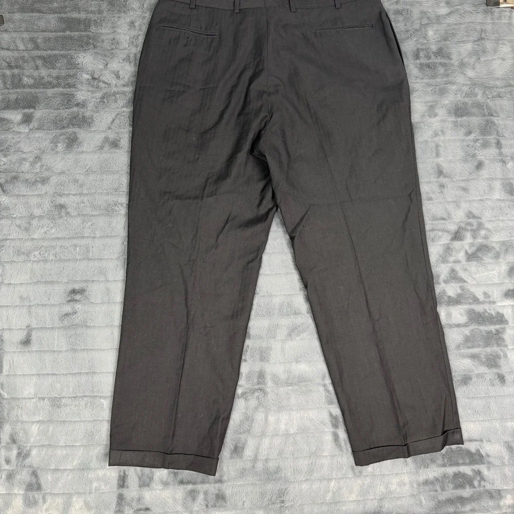 Jos. A. Bank Executive Collection Mens 40R Wool Pleated Cuffed Dress Pants Gray